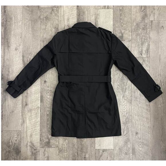 Banana Republic Classic Trench Coat Black Double Breasted Belted - Picture 7 of 9